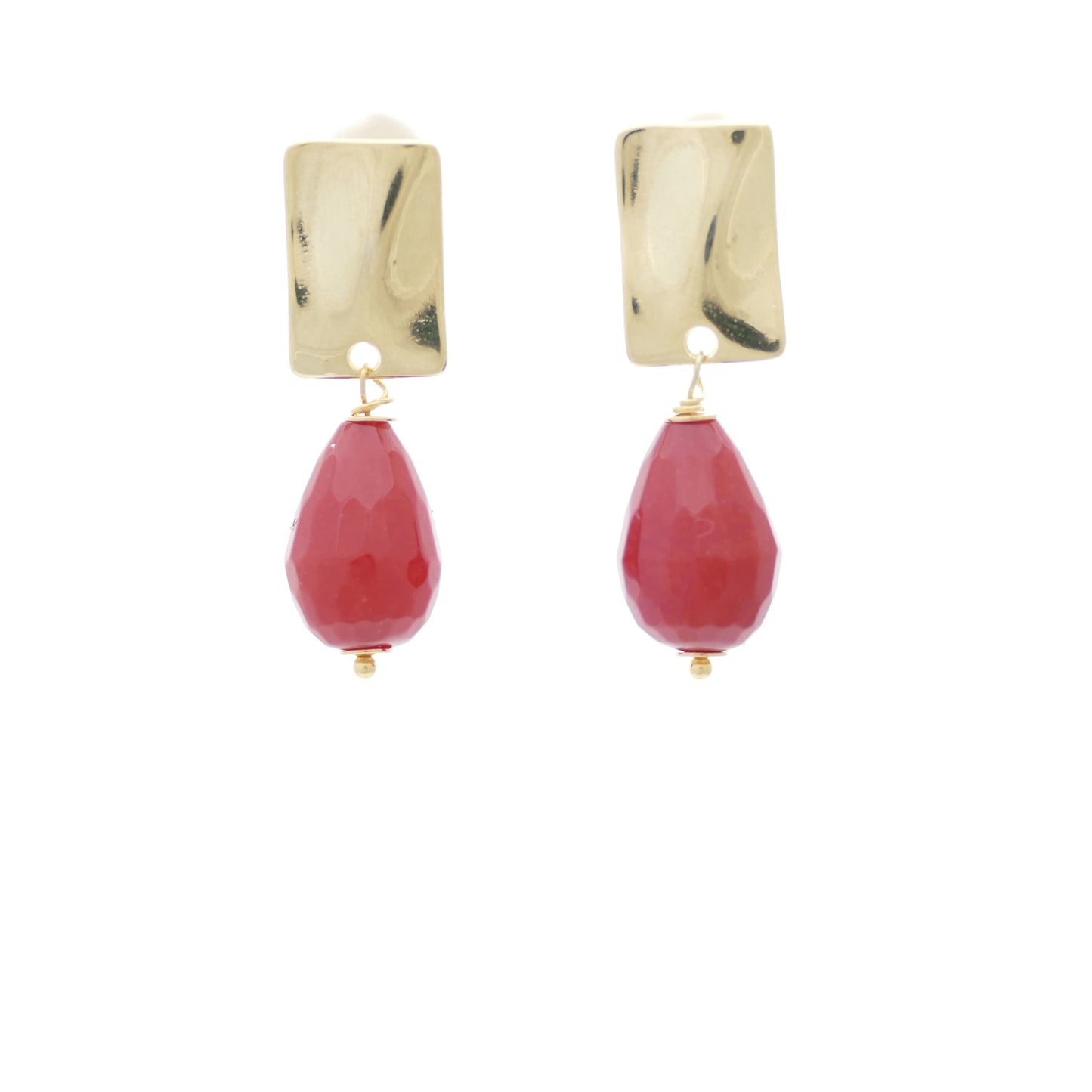 Karneol Ohrringe Gold Vergoldetem /Rauchquarz Ohrringe/ Perle