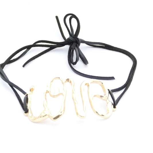 Choker Halsband Gold Kette Love