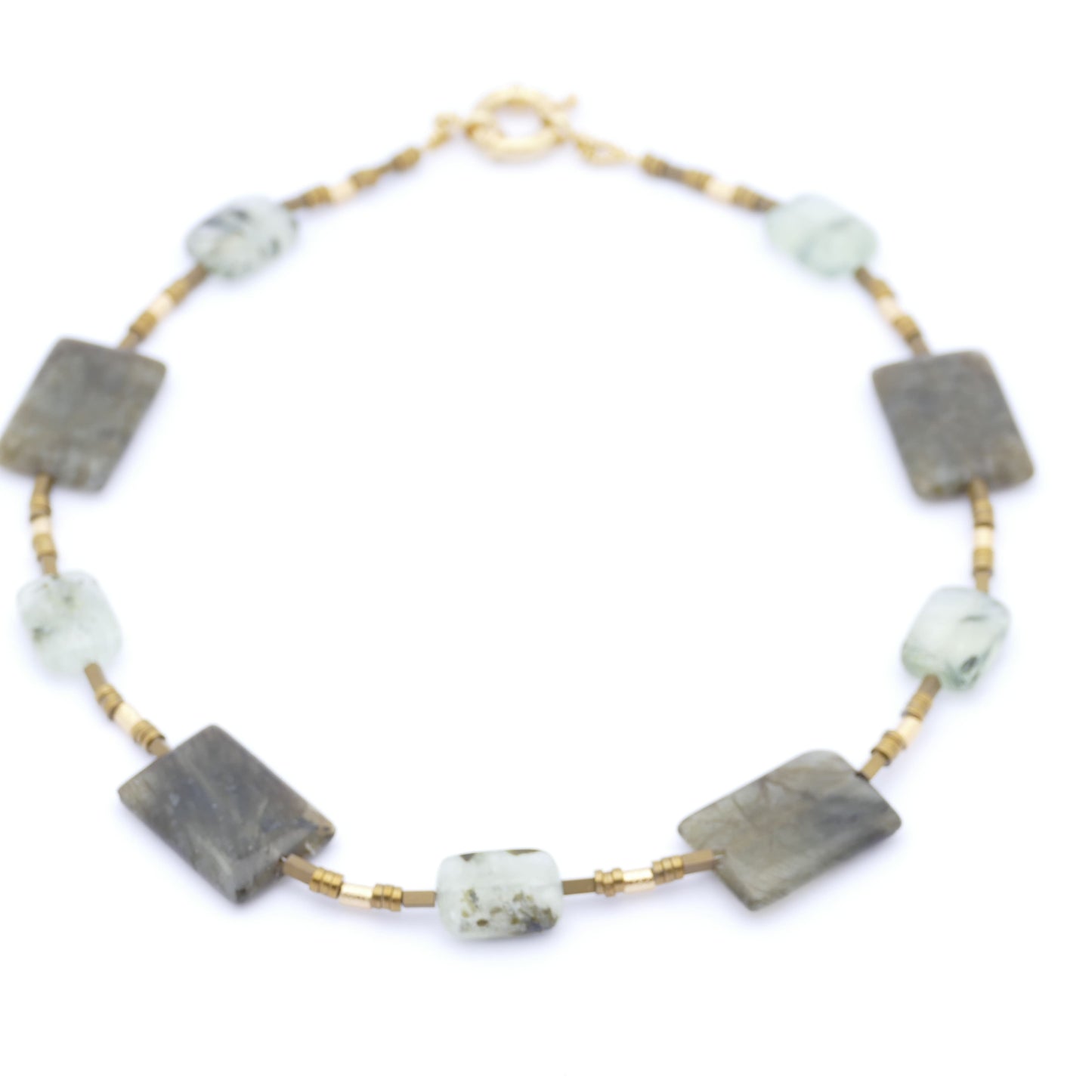 Dandara Labradorit Kette Mit Hämatit Stein