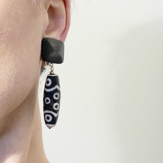 Ohrclips Ganna Mit Afrikanische Achaat