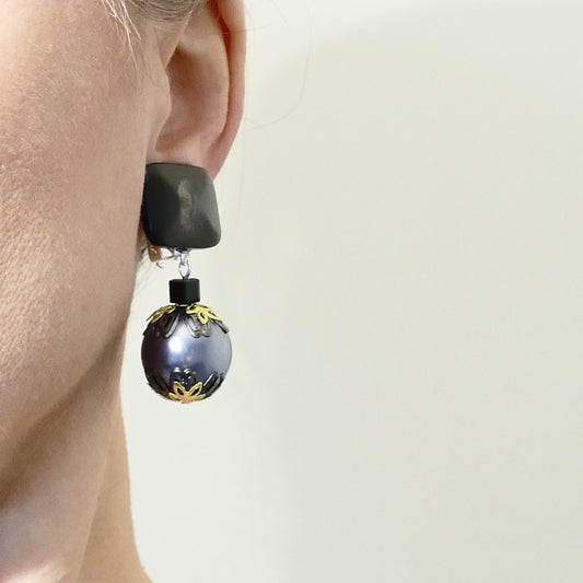 Petra Ohrclips Modeschmuck Ohrringe Perle