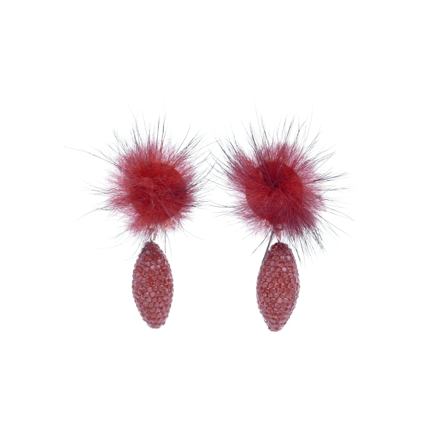 Danara Ohrringe Ohrclips Rot Perle