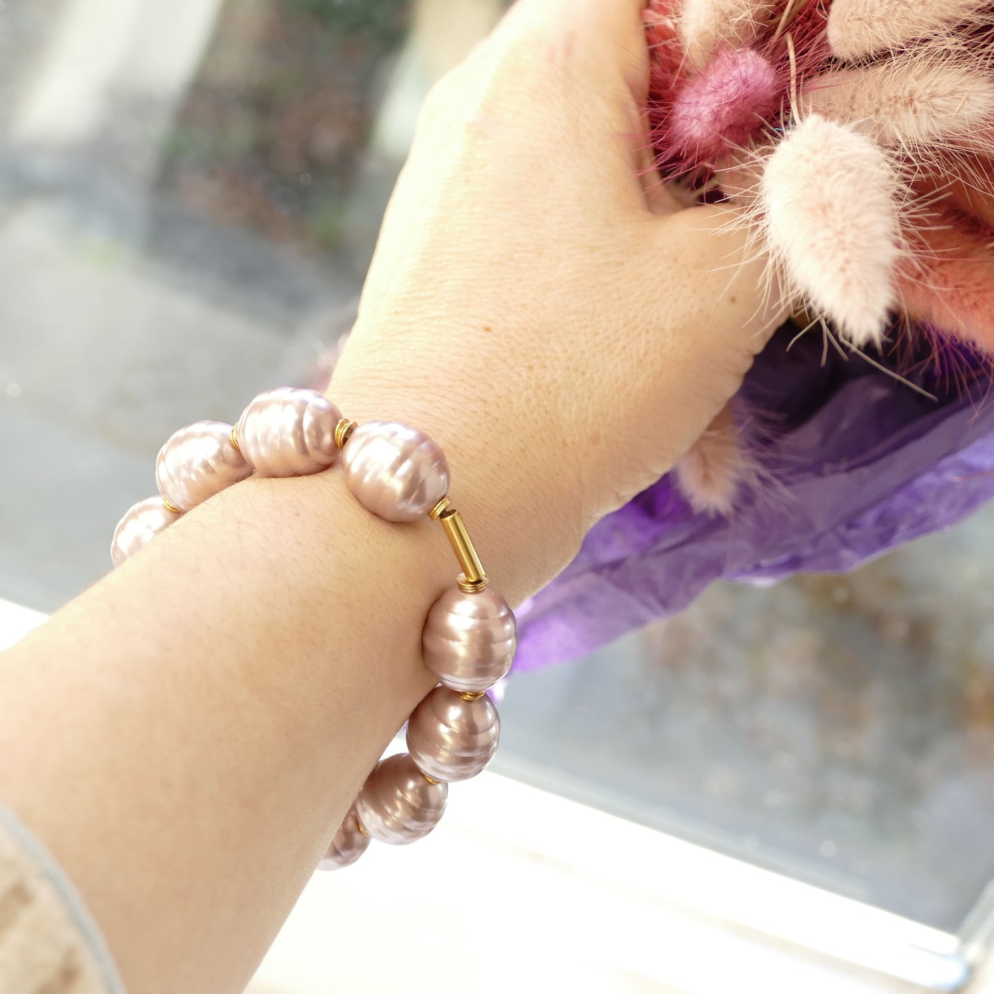 Eveli Armkette Perle Rose