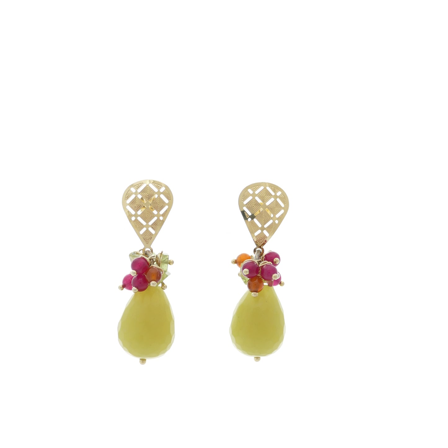 Apfel Grüne Jade Ohrringe