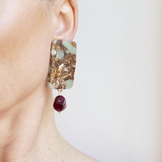 Kupfer Grüne Ohrclips