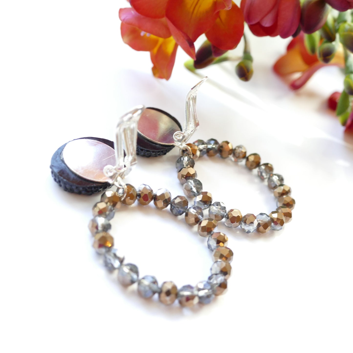 Julie Ohrclips Glasperlen