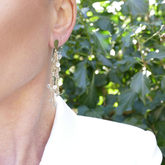 Aquamarin Ohrringe Ohrstecker Vergoldetem