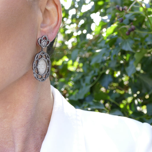 Jandar Ohrringe Filigrane Perlmutt