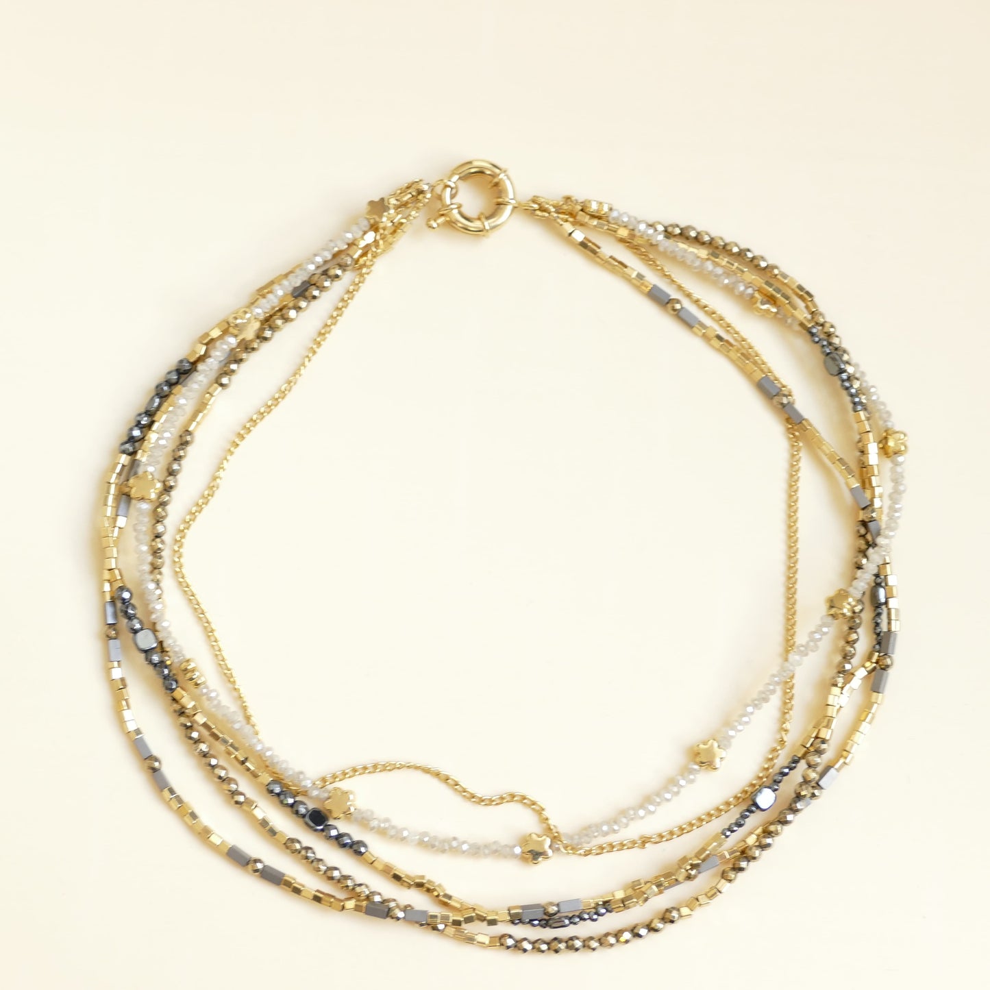 Hämatit Gold Kette