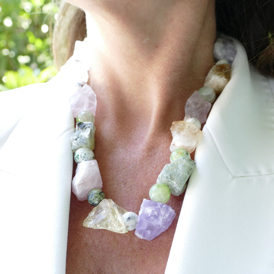 Verena Edelsteine Collier Mit Amethyst, Citrin