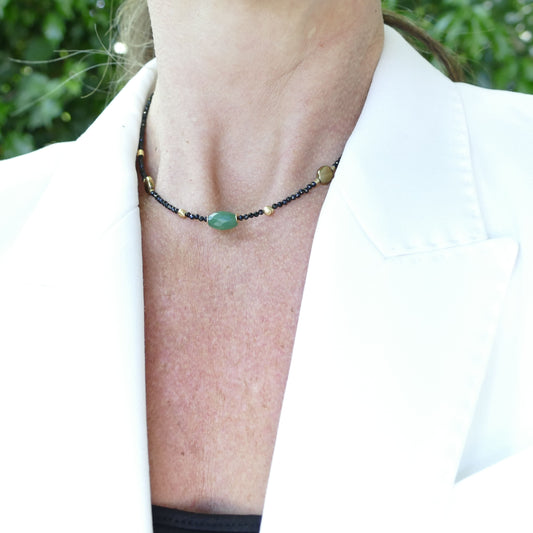 Spinellkette Mit Güne Jade