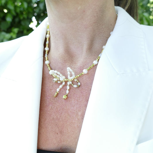 Schleife Perle Kette