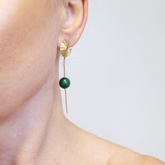 Greice Ohrringe Grüne Jade