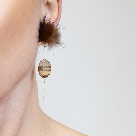 Amara Ohrringe Ohrclips Jaspis