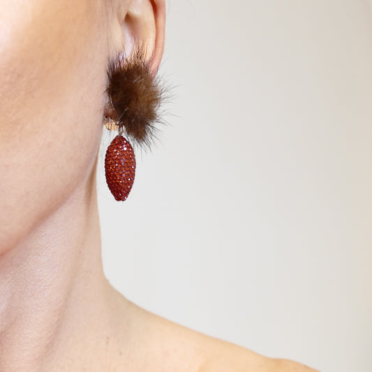 Taormina Ohrclips Rot