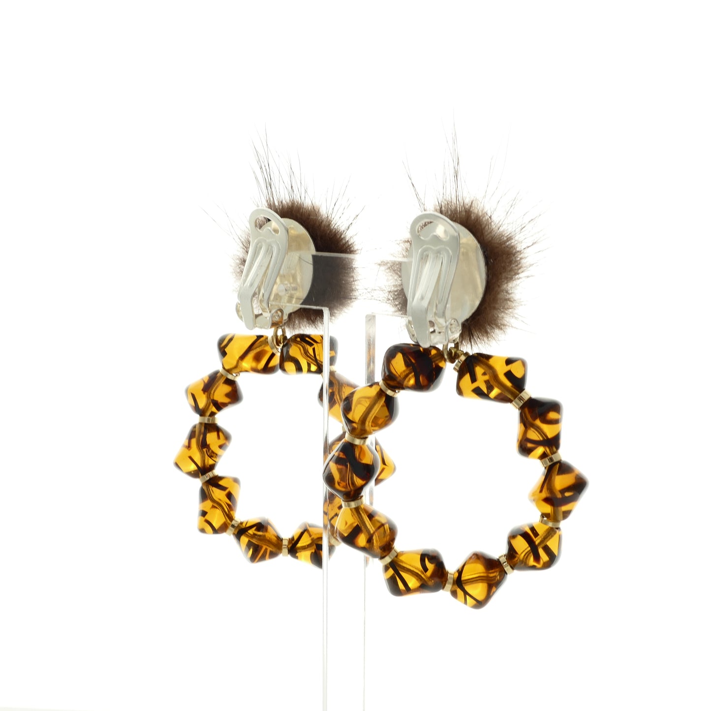 Tigresa Ohrclips Braun