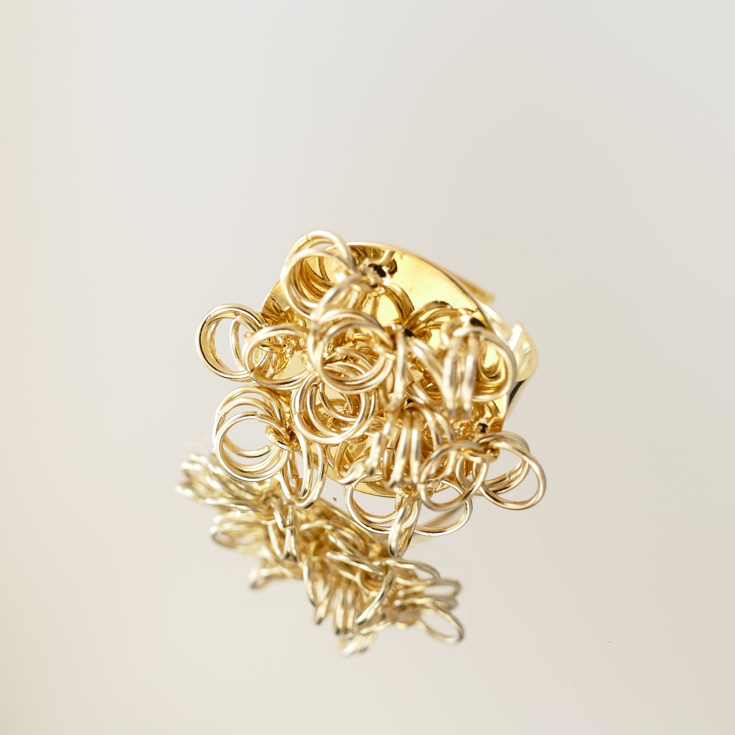 Set Gold Sol Armreif & Ring Mit Ohrringe