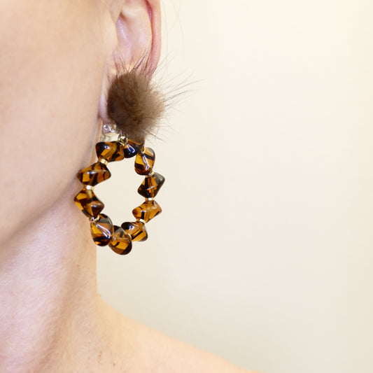 Tigresa Ohrclips Braun