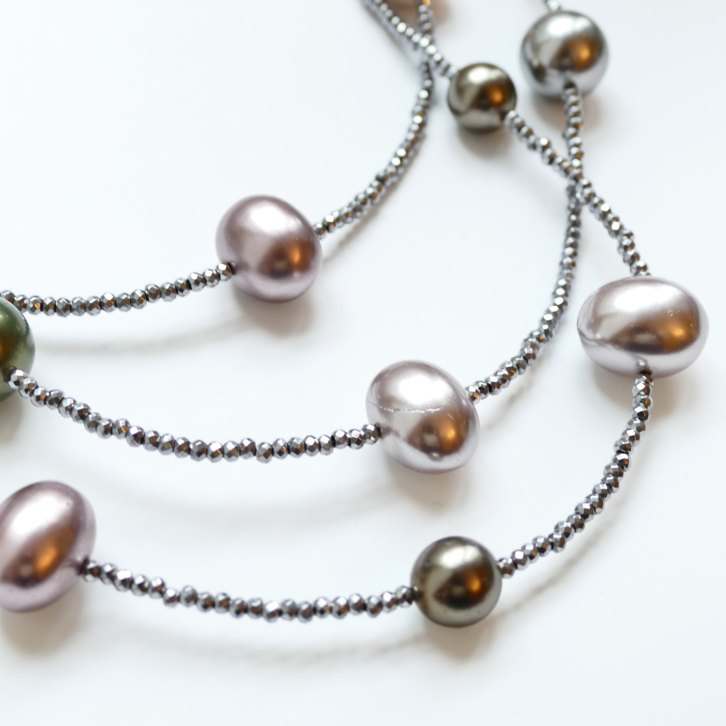 Perla Kette Mit Hämatit Perlen