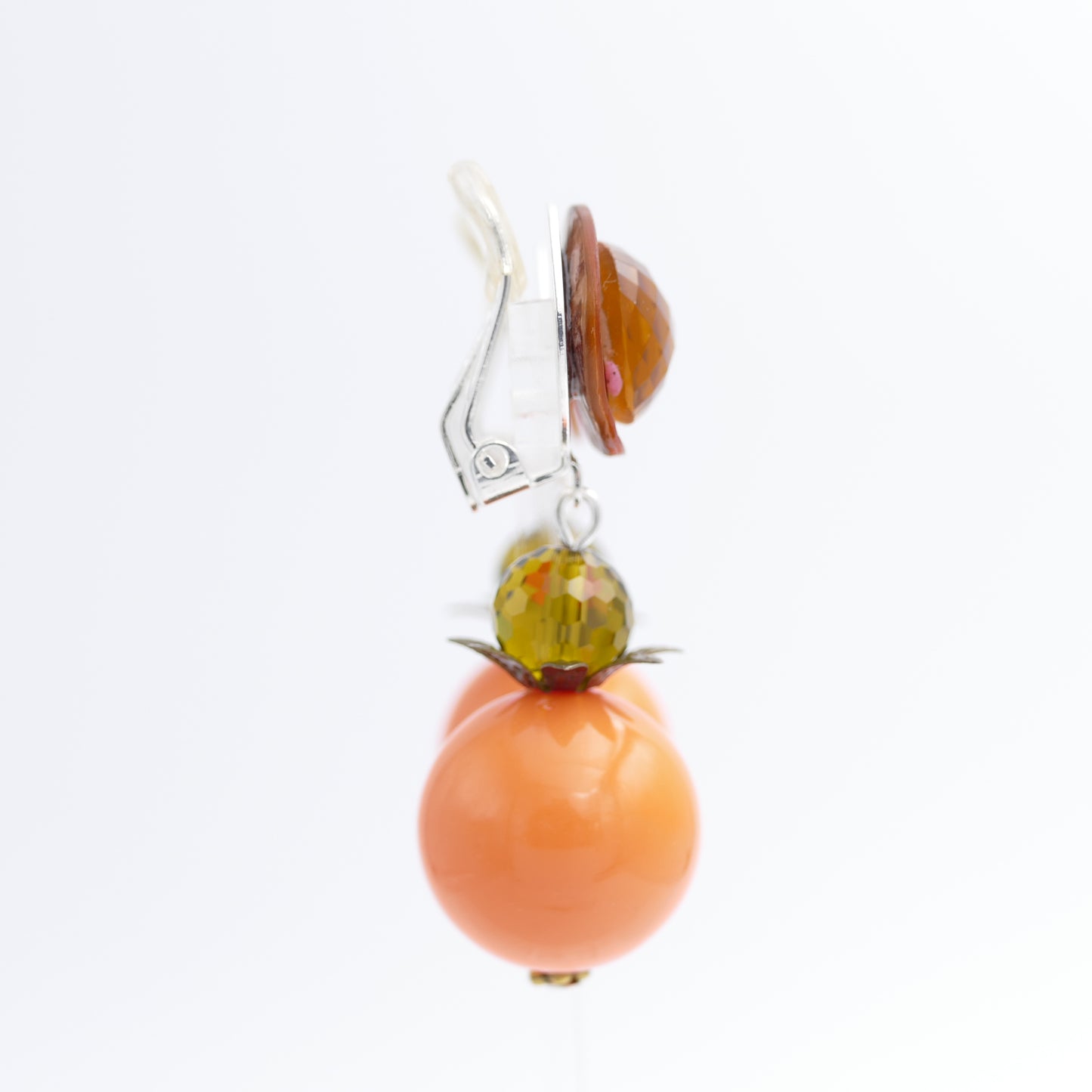 Ohrclips Cremon Orange Perle
