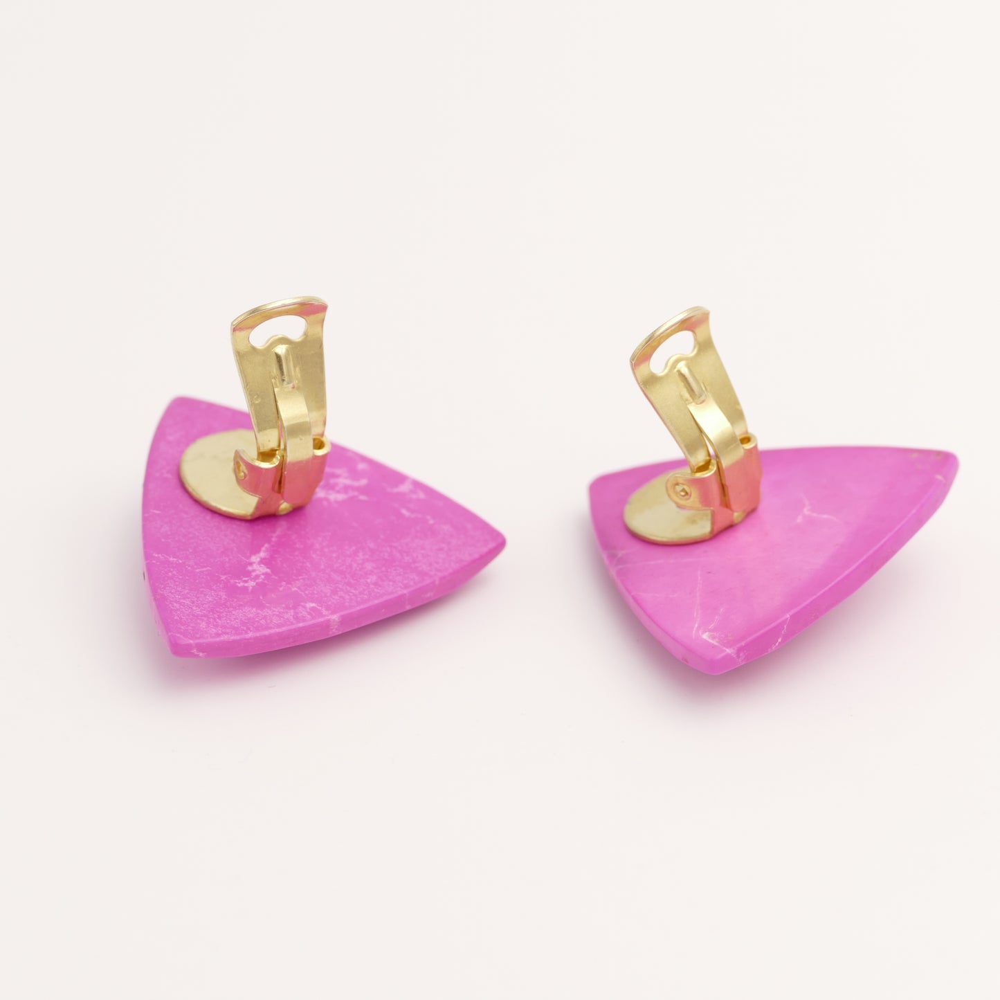 Pink Ohrclips Stein