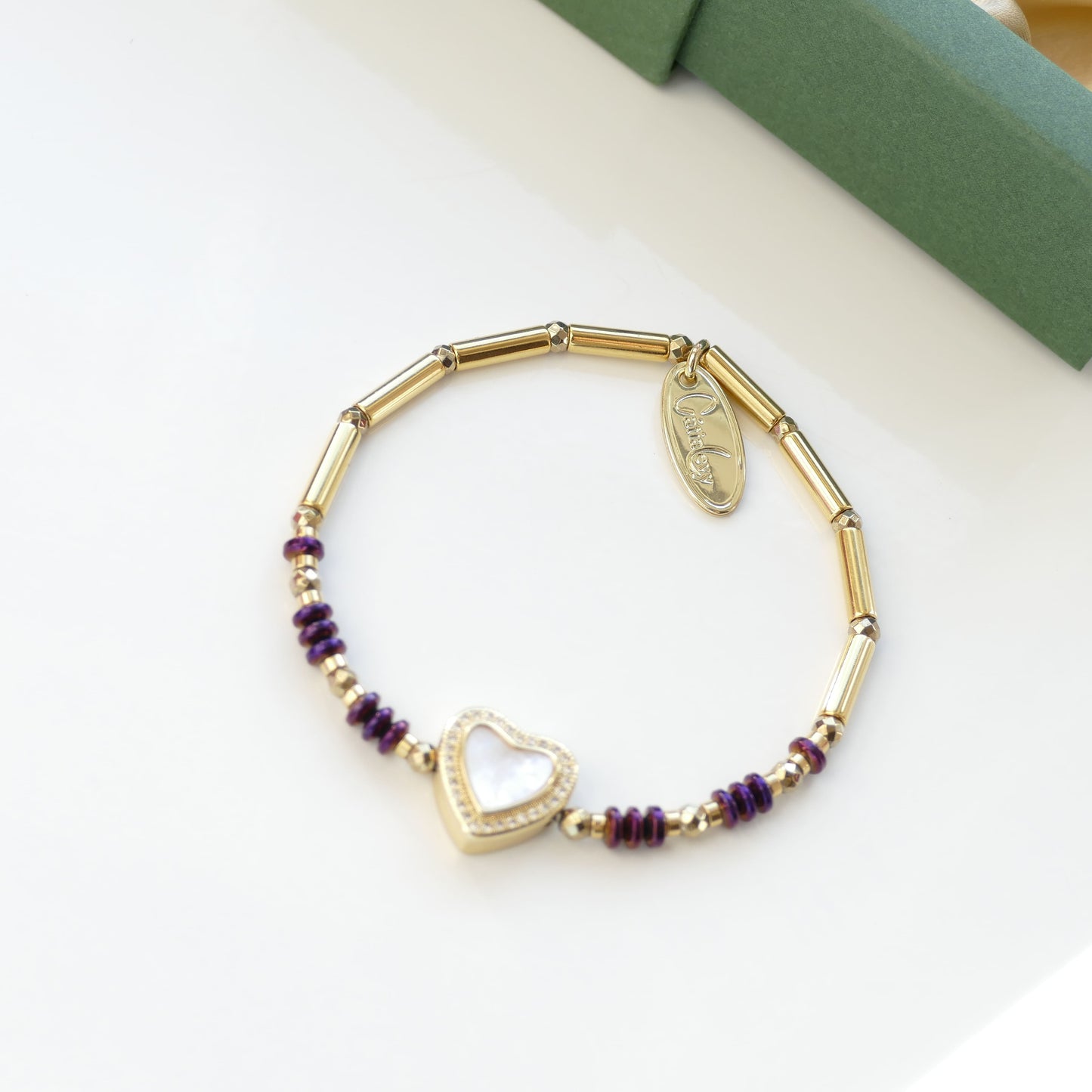 Elara Herz Perlmutt Armbänder