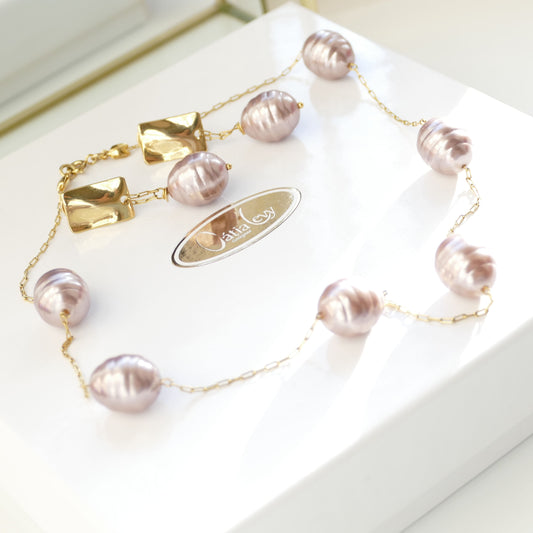 Mila Kette Perle Rose