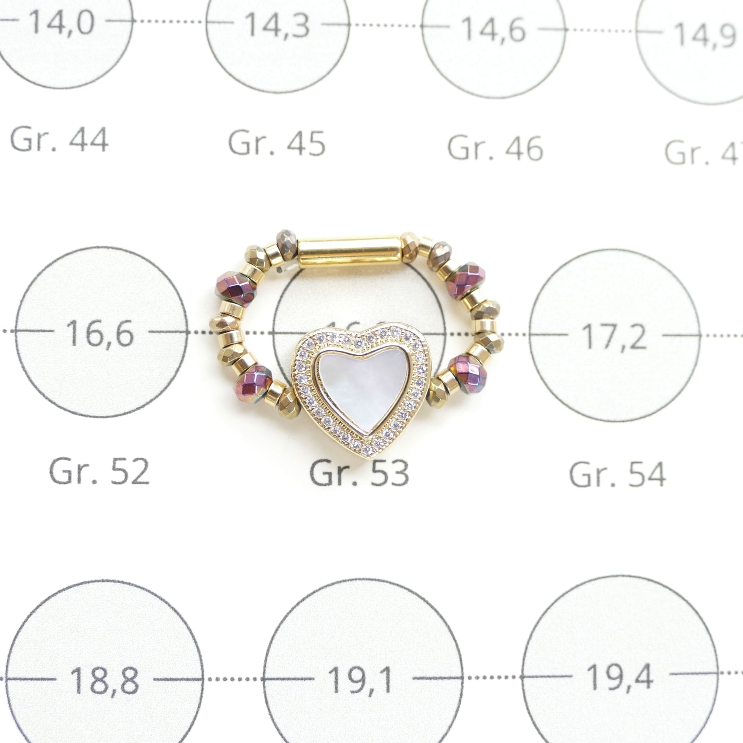 Ring Elara Perlmutt Herz