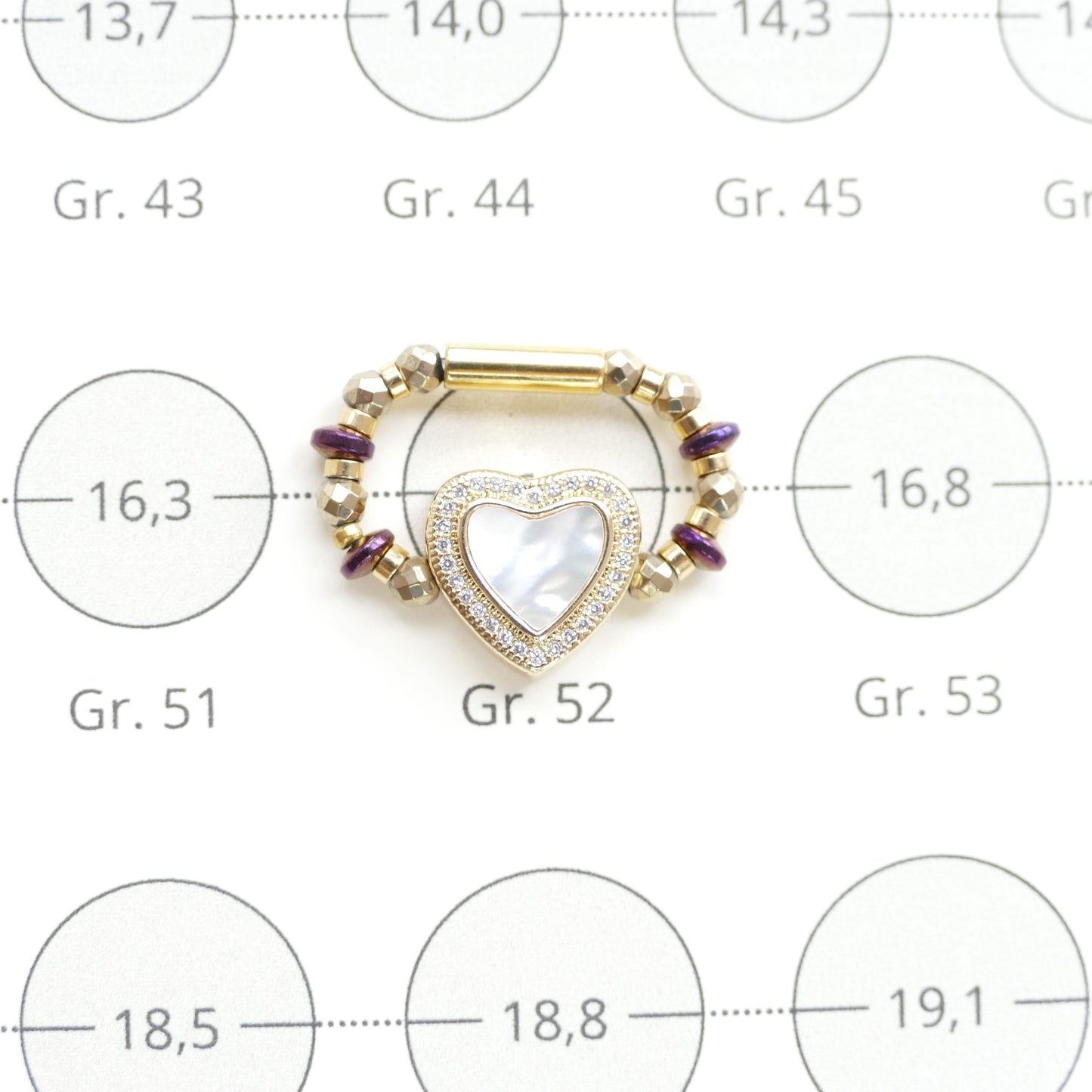 Ring Elara Perlmutt Herz
