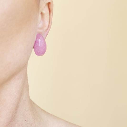 Cherry Ohrclips Rosa stein