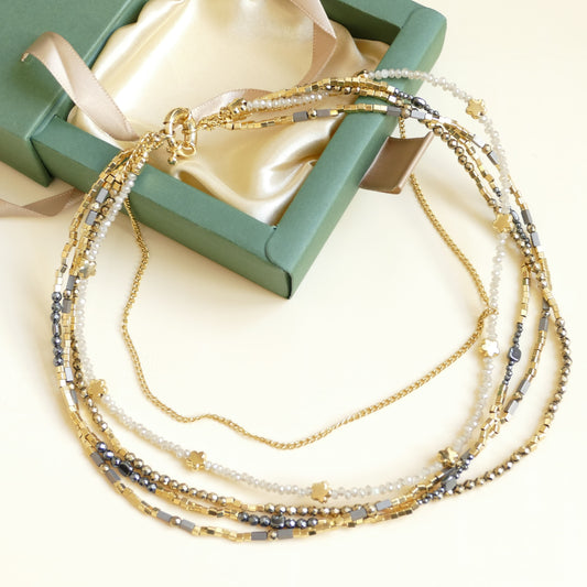 Hämatit Gold Kette