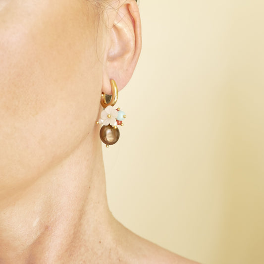 Creole Gold Vergoldetem Mit Perle
