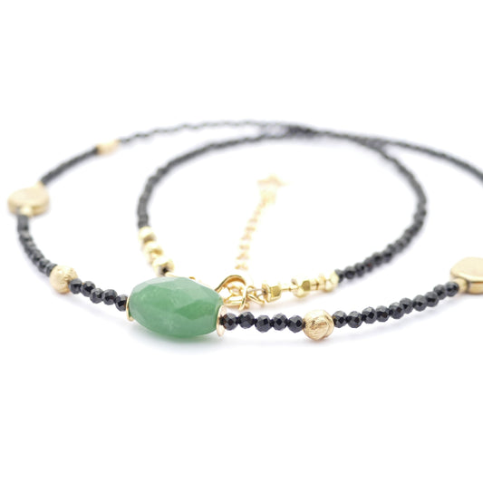 Spinellkette Mit Güne Jade