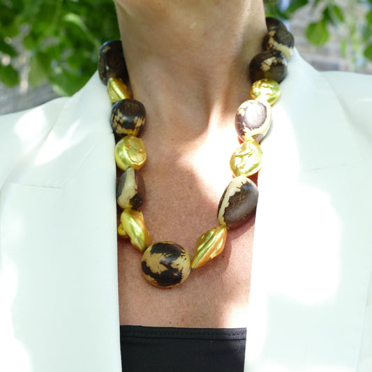 Japur Gold Perle Kette