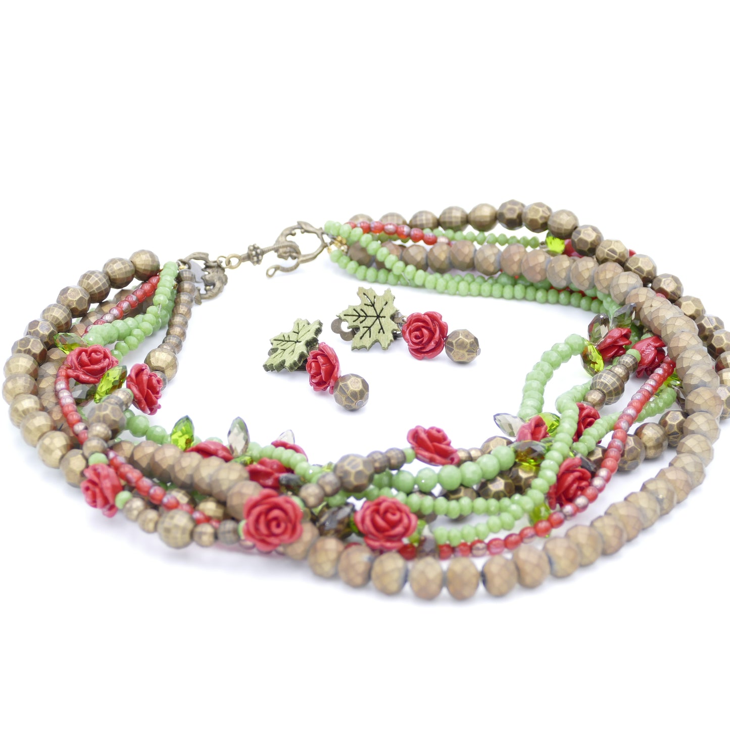 Rosa  Set Kette