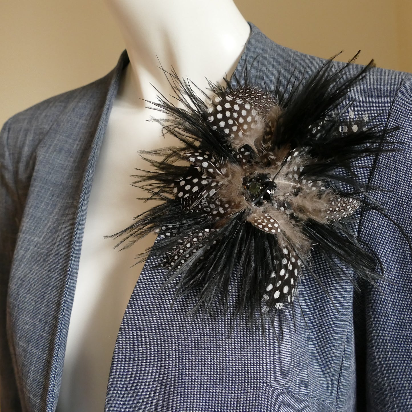 Brosche Federn Florica Strass