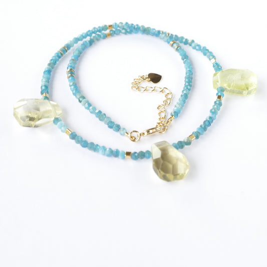 Gandara Kette Türkis Mit Zitronen Citrine Stein