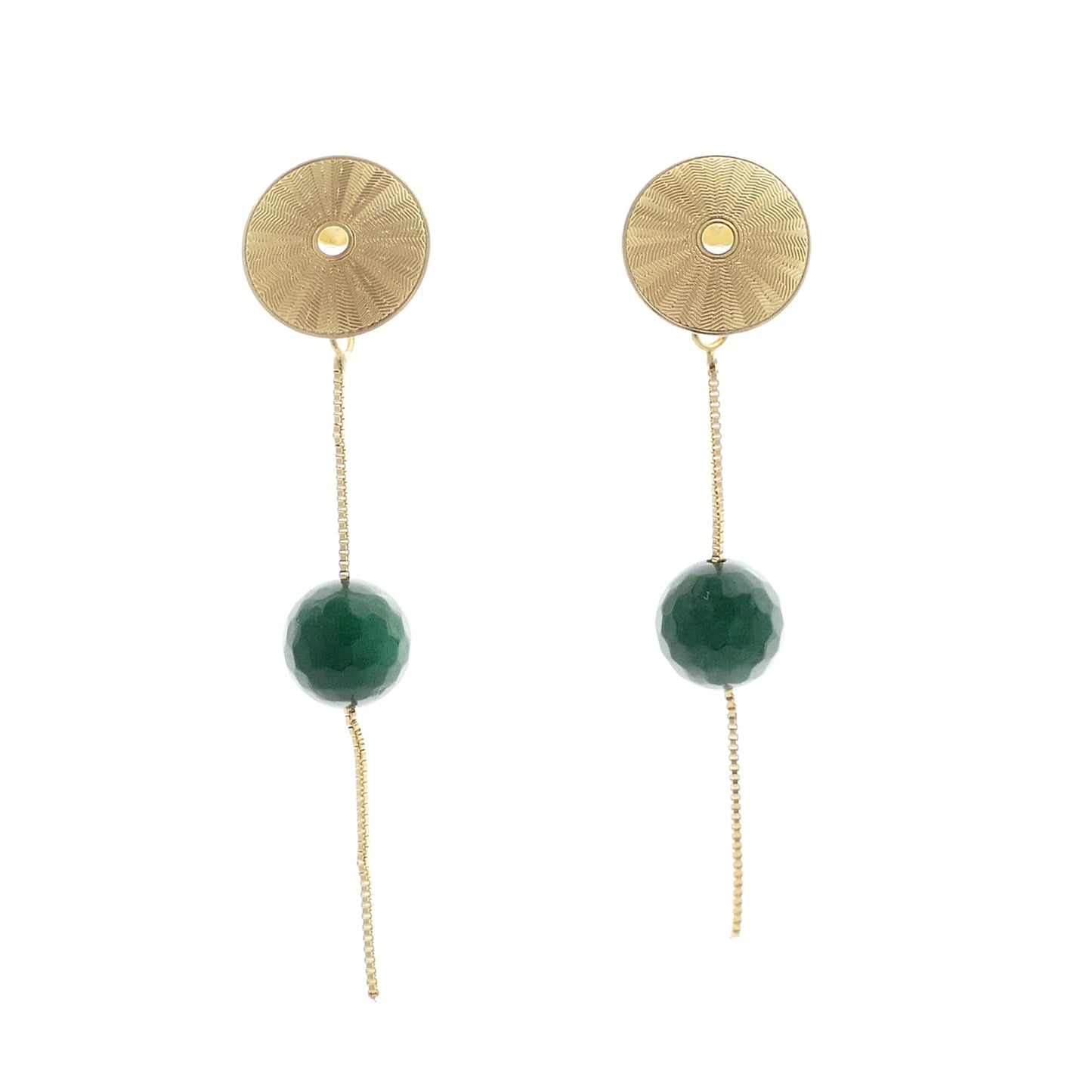 Greice Ohrringe Grüne Jade