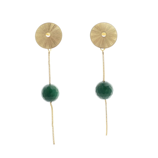 Greice Ohrringe Grüne Jade