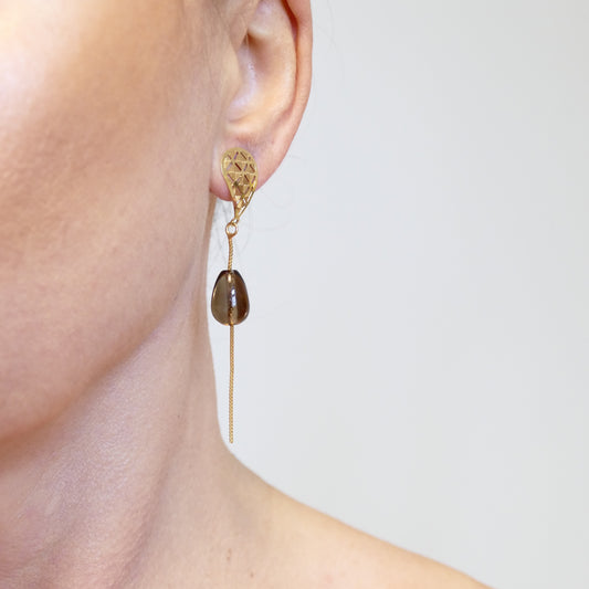 Luca Ohrringe Rauchquarz