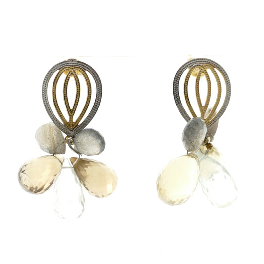 Marina Ohrringe Ohrstecker Mit Citrin Aquamarin Und Labradorit