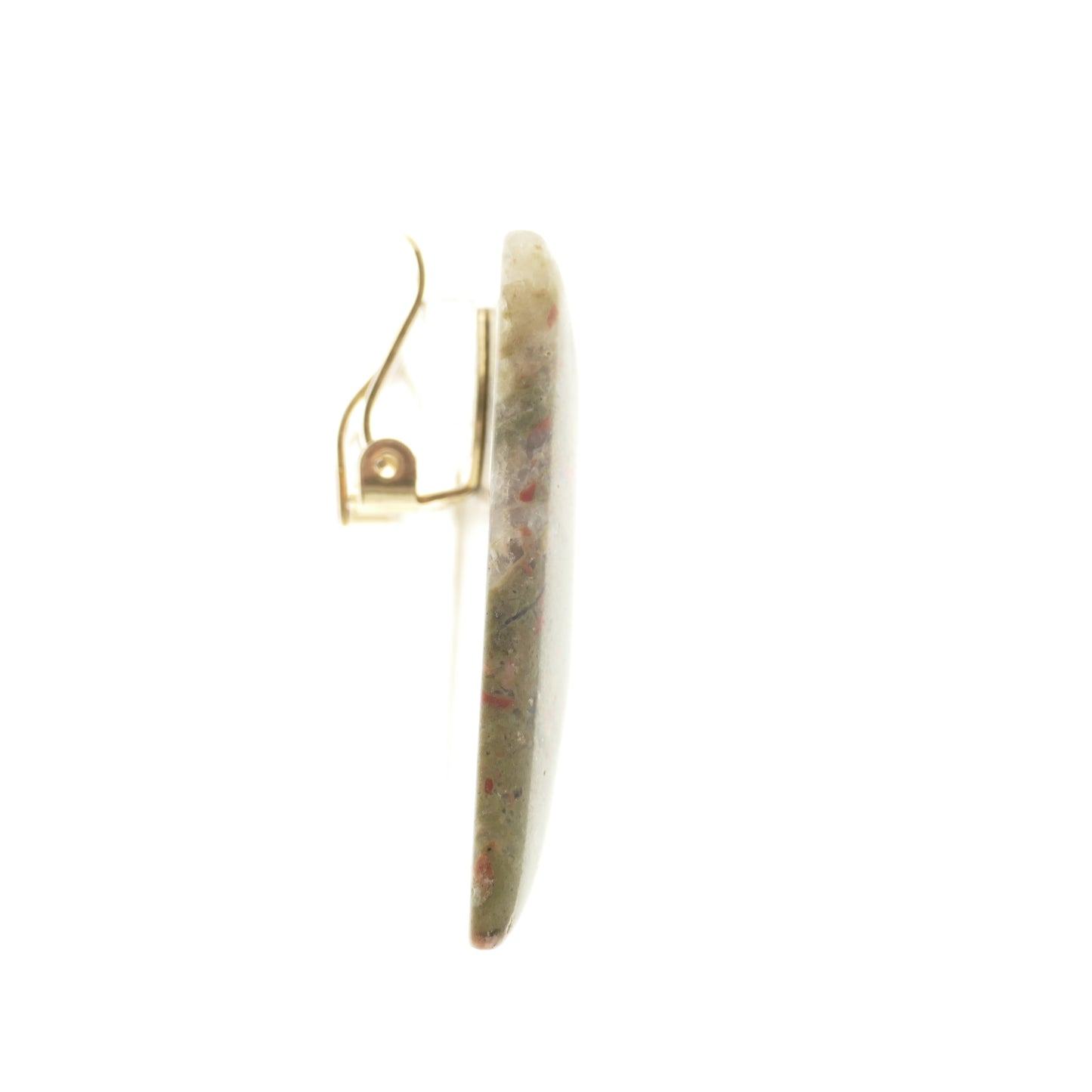 Epidot Ohrclips Stein