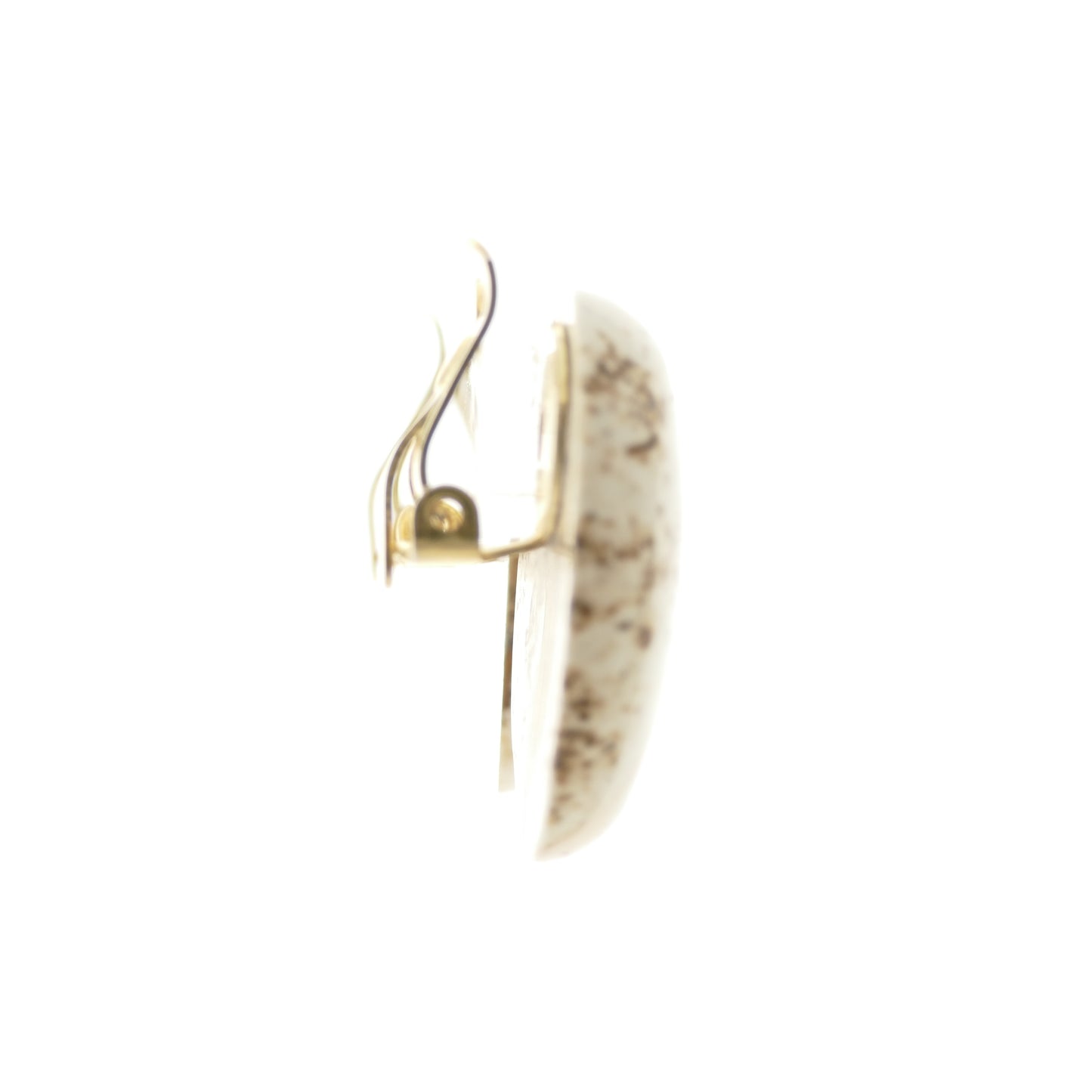 Ohrclips Jaspis Stein in Ovalform