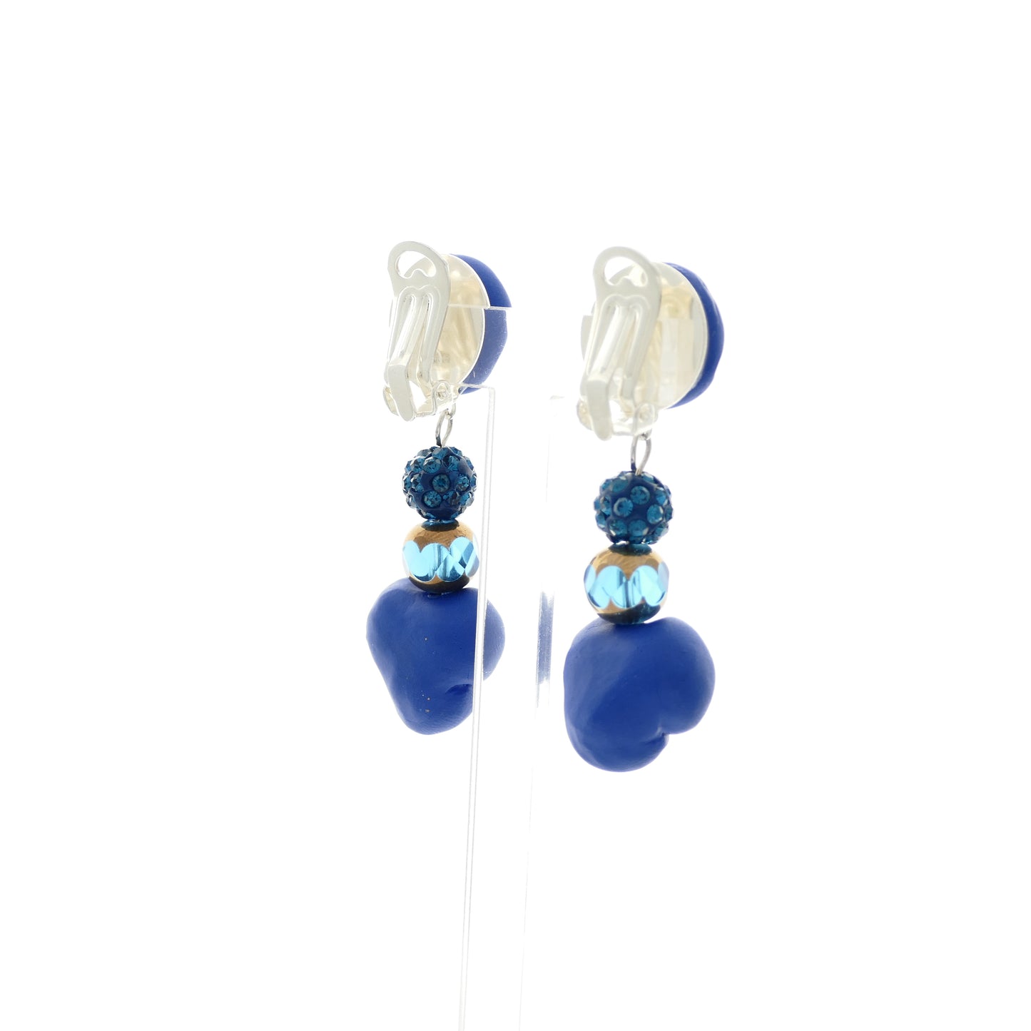 Amelia Ohrclips Royal  Petrol