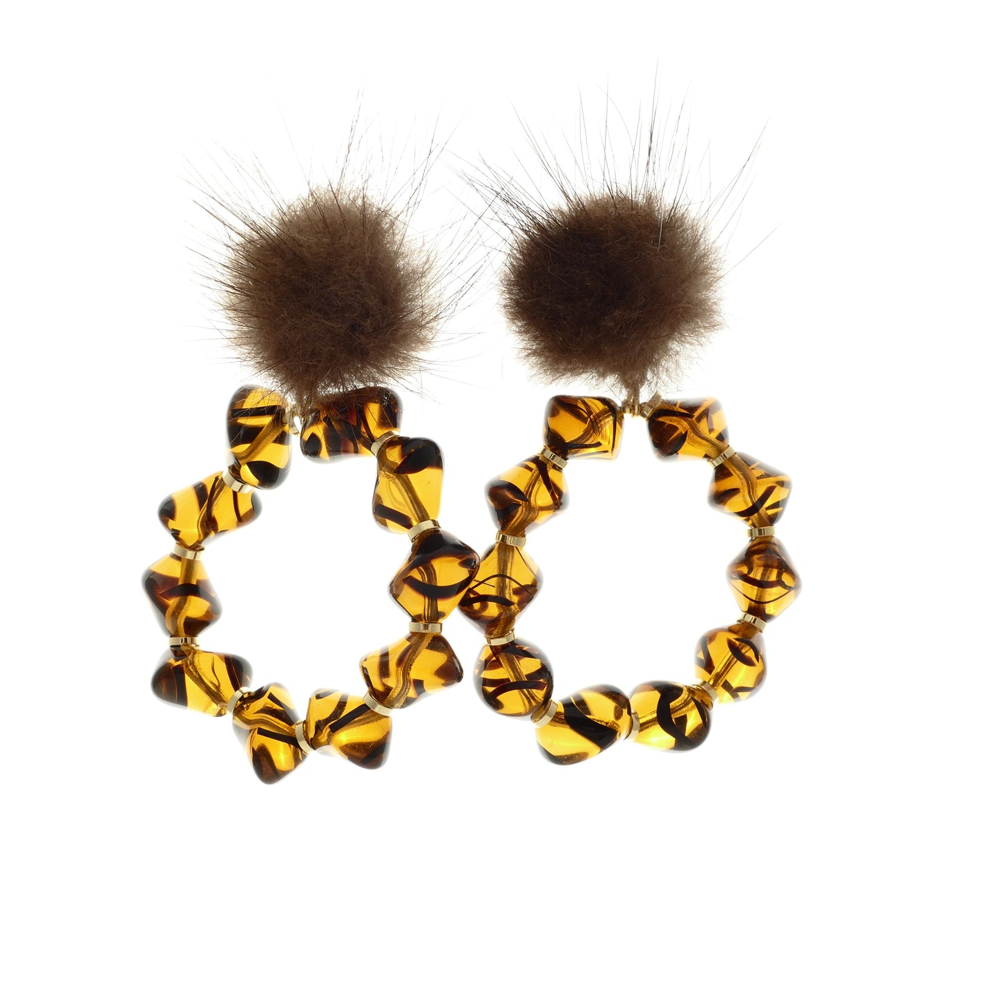 Tigresa Ohrclips Braun