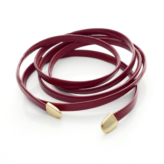 Choker Halsband Rot Leder Nina