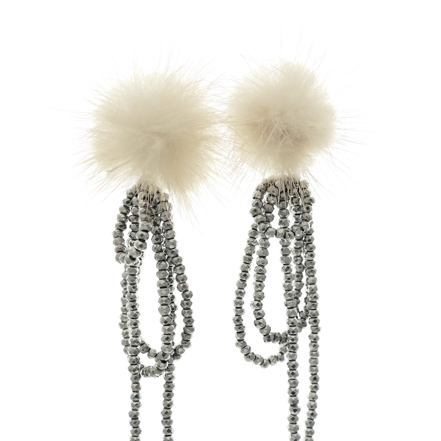 Fanie Ohrclips Hämatit