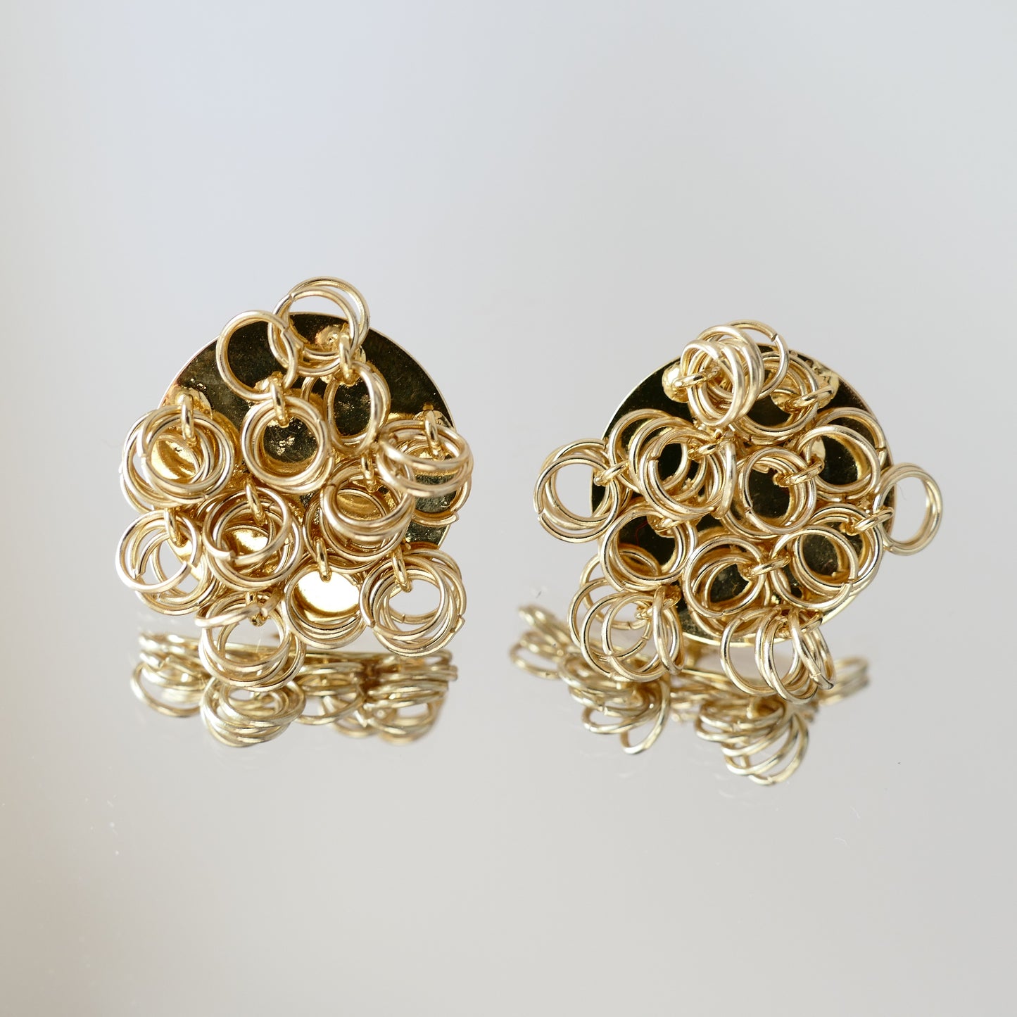 Set Gold Sol Armreif & Ring Mit Ohrringe