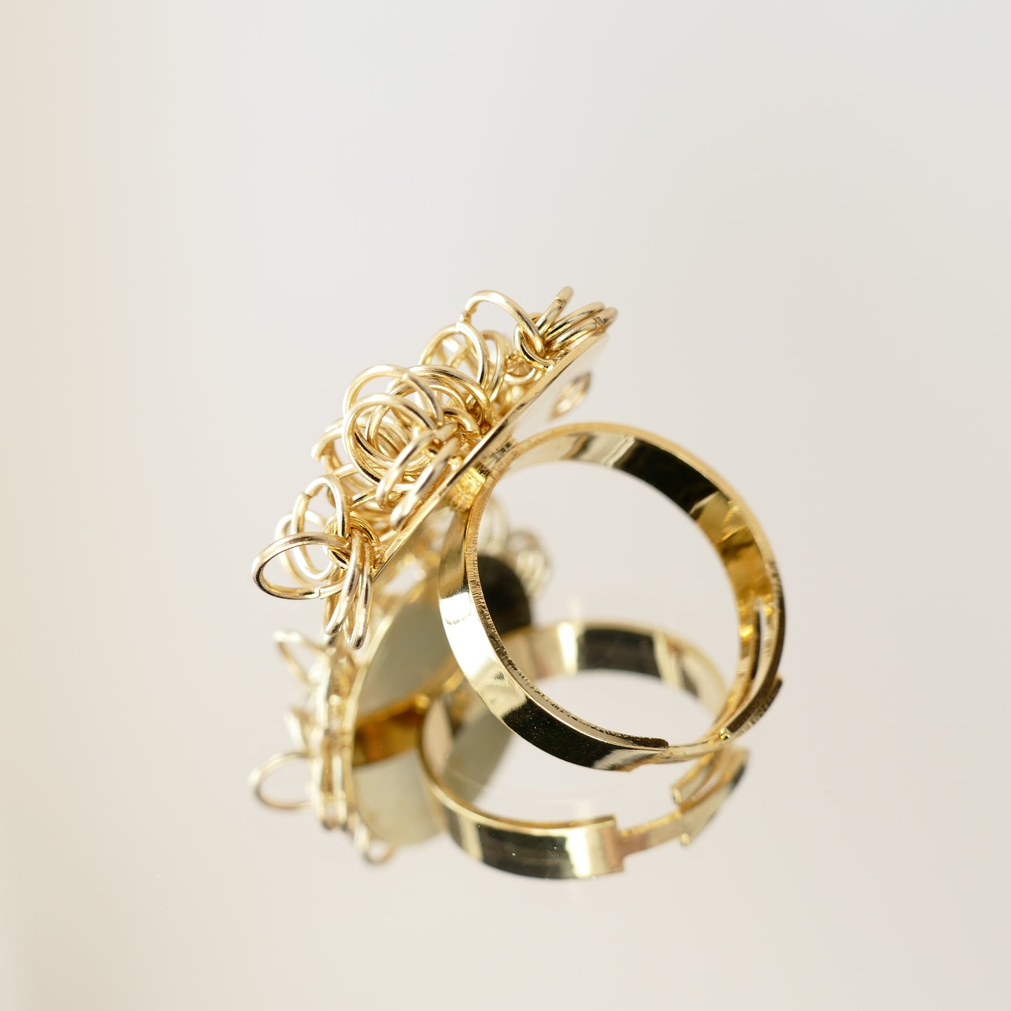 Set Gold Sol Armreif & Ring Mit Ohrringe