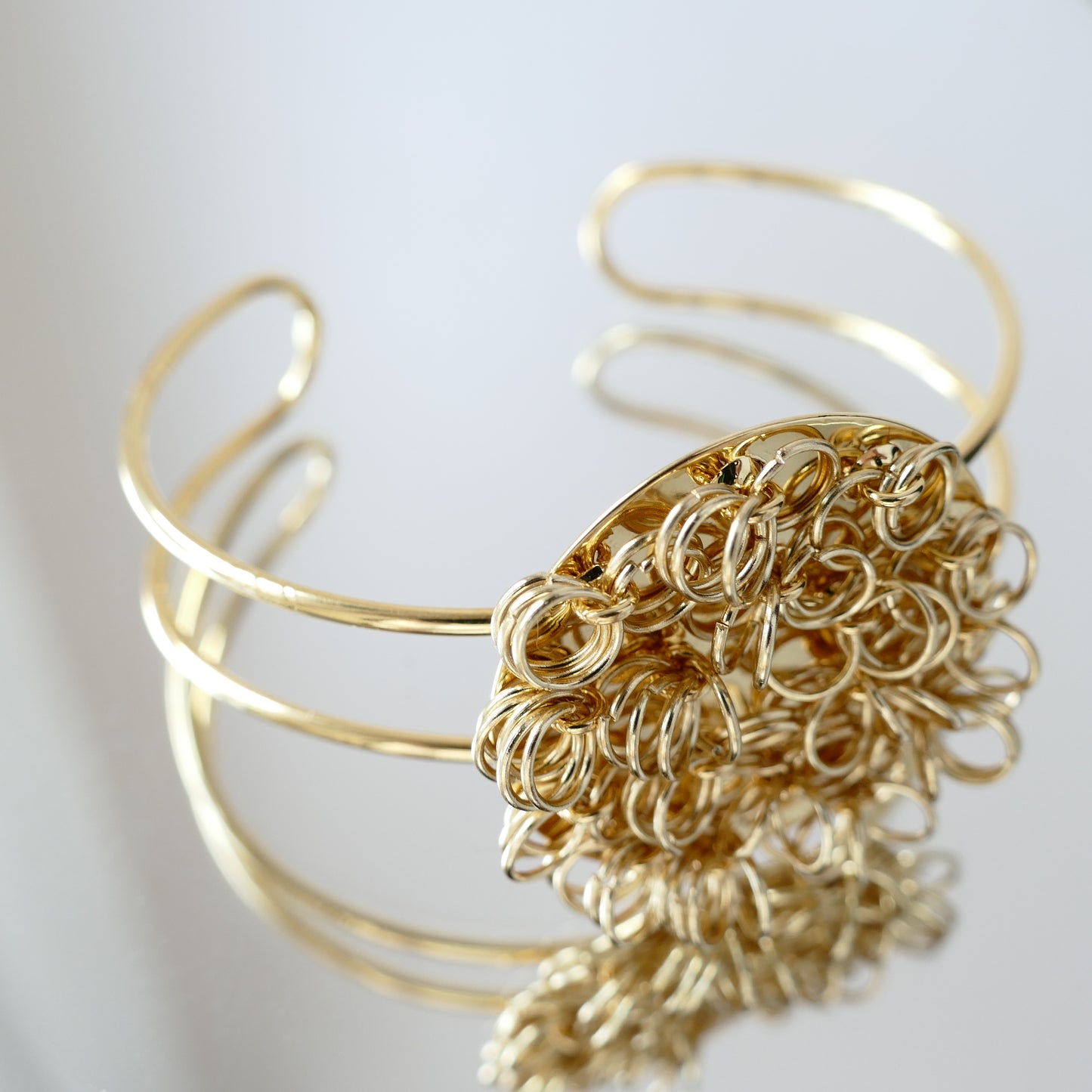 Set Gold Sol Armreif & Ring Mit Ohrringe